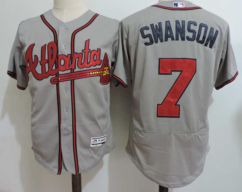Atlanta Braves #7 Dansby Swanson Gray Flexbase Collection Stitched Jersey,We sell and wholesale Atlanta Braves #7 Dansby Swanson Gray Flexbase Collection Stitched Jersey on line form chian!